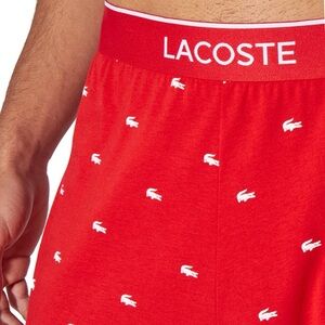 Lacoste mens guys gift present holidays Christmas red sexy pajama pant bottom XL